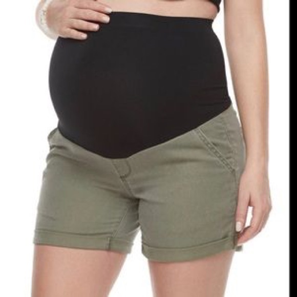 maternity a:glow shorts olive green size 16/18 - Picture 2 of 8